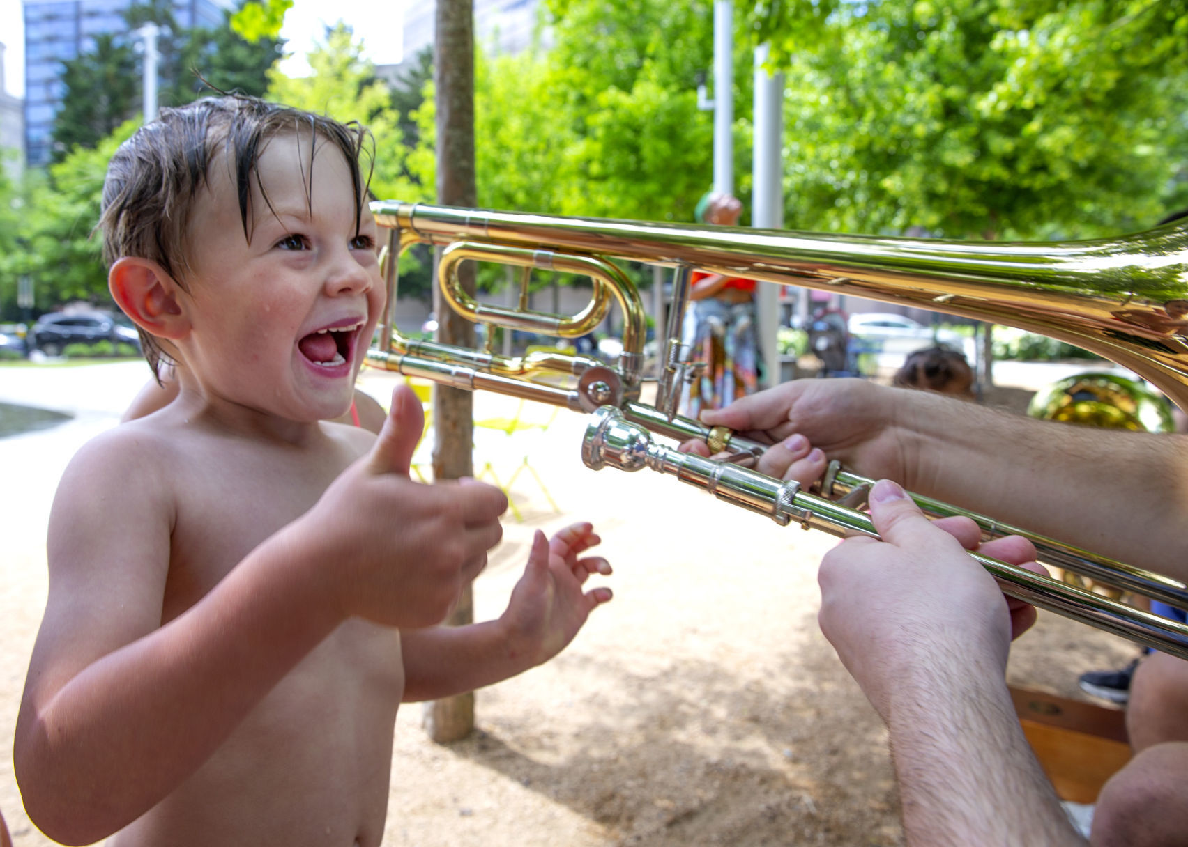 Instrument Petting Zoo at LeBauer Park